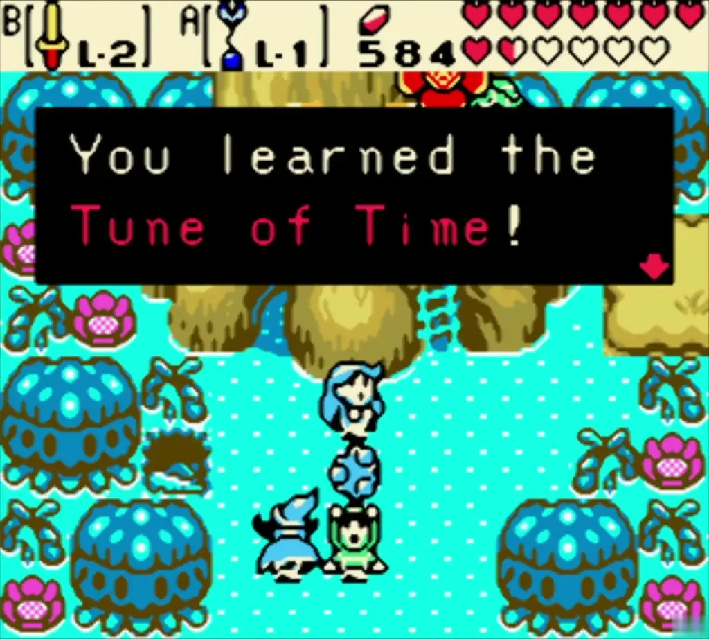 Link holding up the new tune with the You learned the Tune box Link holding up the new tune with the You learned the Tune box