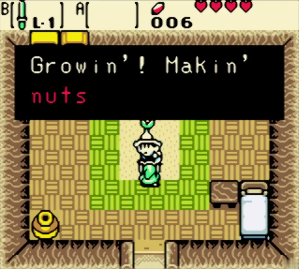 The Gasha Seed man explaining that the seeds grow and make nuts