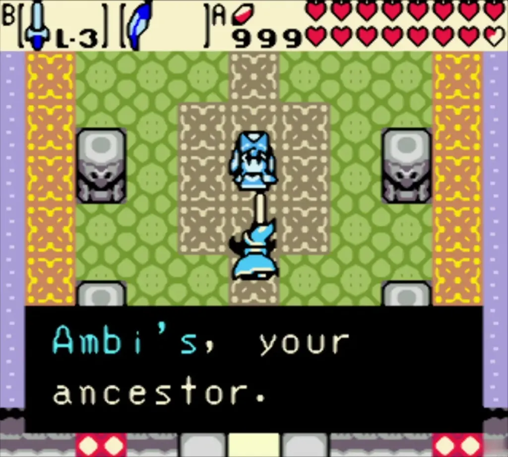 Veran in Queen Ambi body in the green boss room saying Ambi is Link ancestor Veran in Queen Ambi body in the green boss room saying Ambi is Link ancestor
