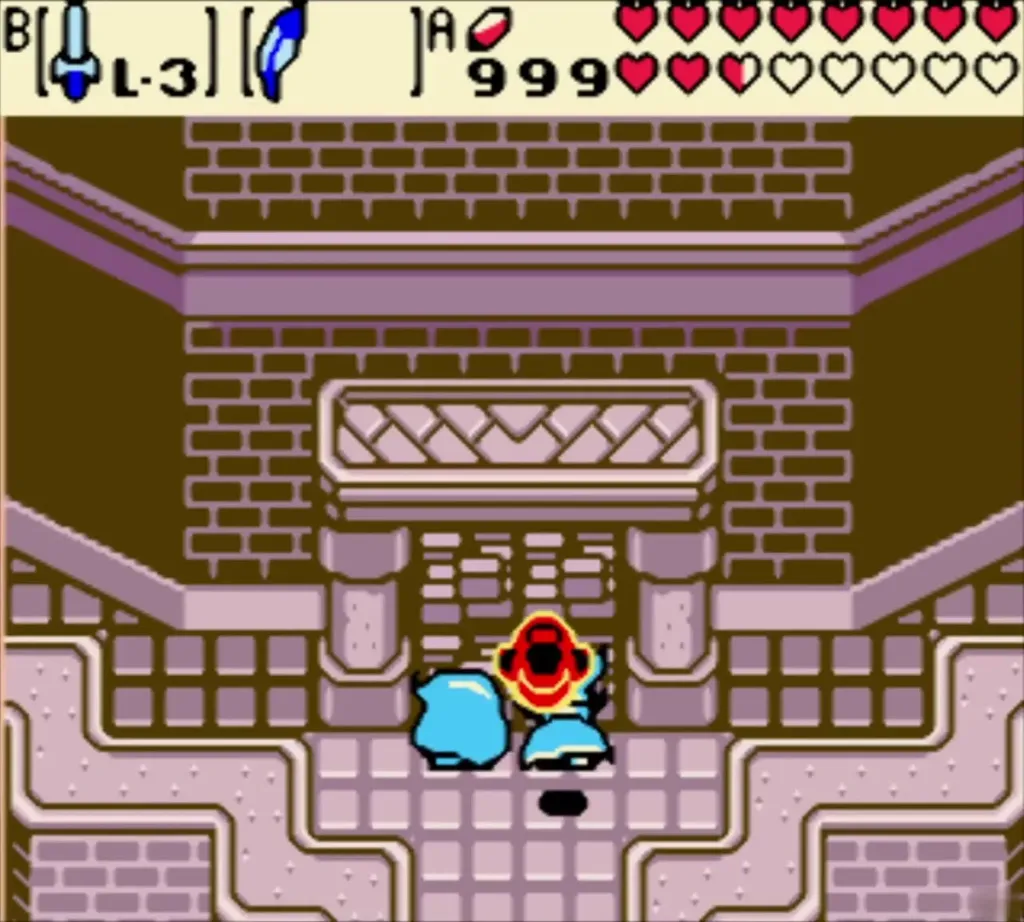 Red burst at the top of Ambi tower as Veran falls with Link standing nearby Red burst at the top of Ambi tower as Veran falls with Link standing nearby