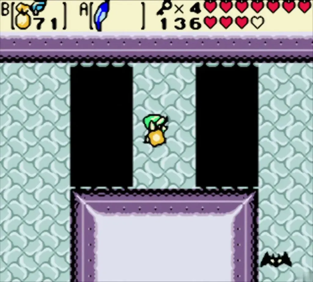 Link crossing a wide pit with Roc's Feather and a Pegasus Seed Link crossing a wide pit with Roc's Feather and a Pegasus Seed