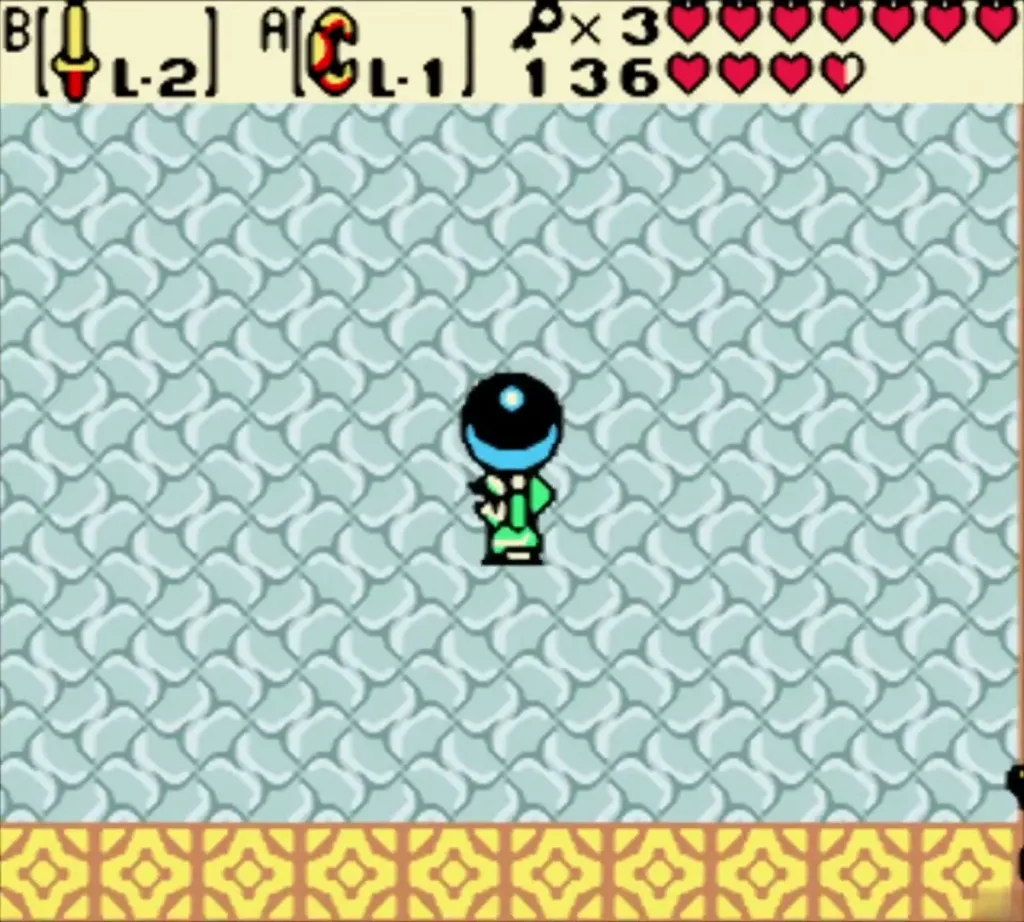 Link carrying Smasher's ball overhead with the Power Bracelet Link carrying Smasher's ball overhead with the Power Bracelet