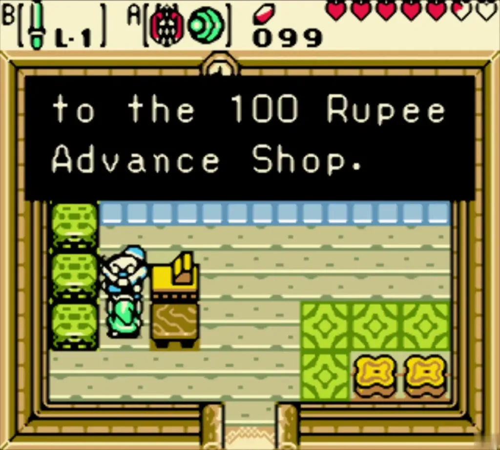 Shopkeeper welcoming Link to the 100 Rupee Advance Shop Shopkeeper welcoming Link to the 100 Rupee Advance Shop