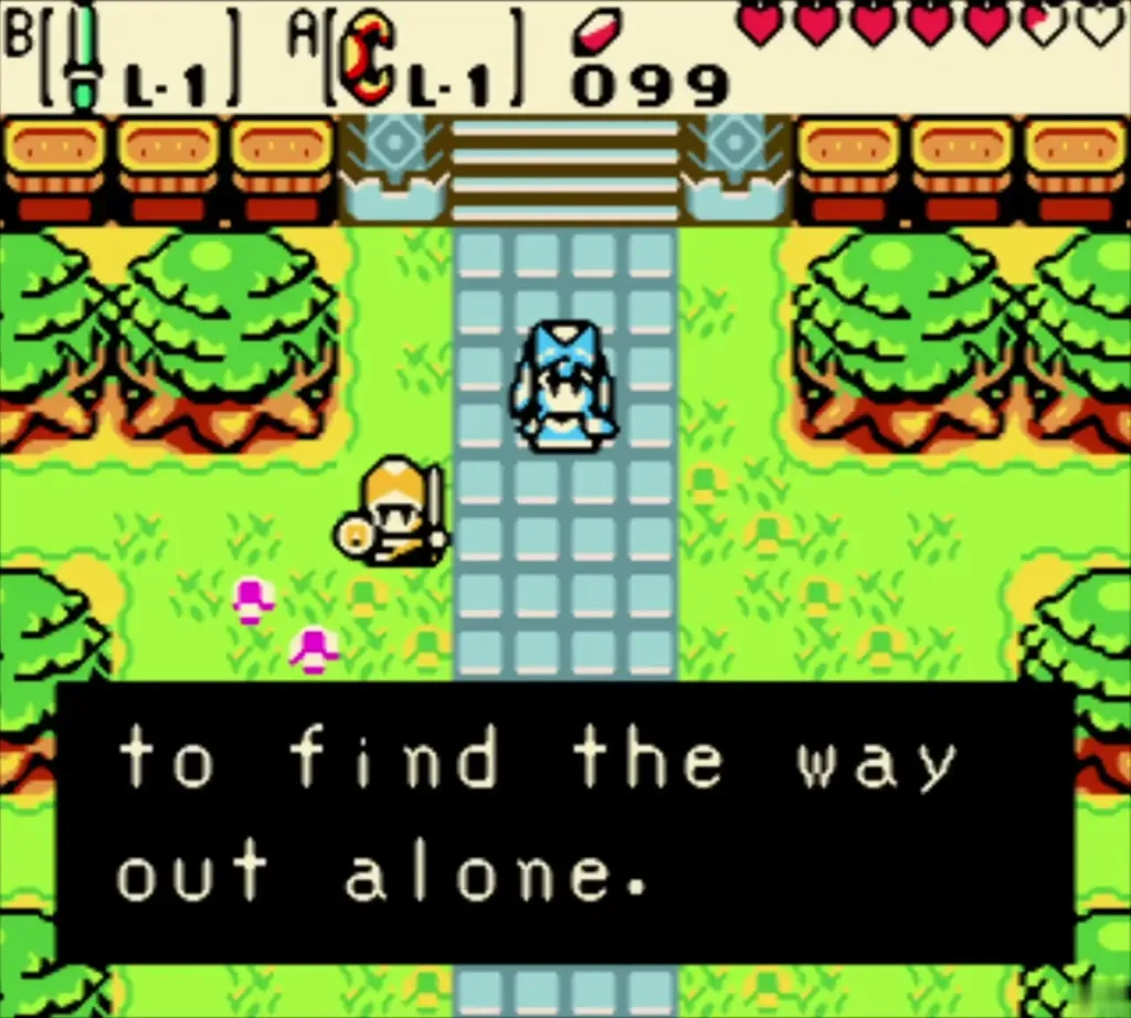 Queen Ambi telling Link the palace is too large to leave alone Queen Ambi telling Link the palace is too large to leave alone