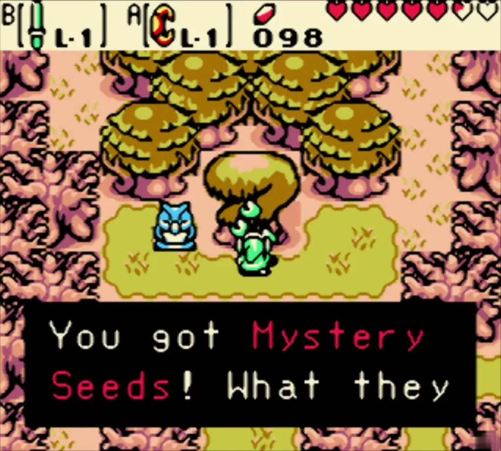 You got Mystery Seeds message box beside the tree You got Mystery Seeds message box beside the tree