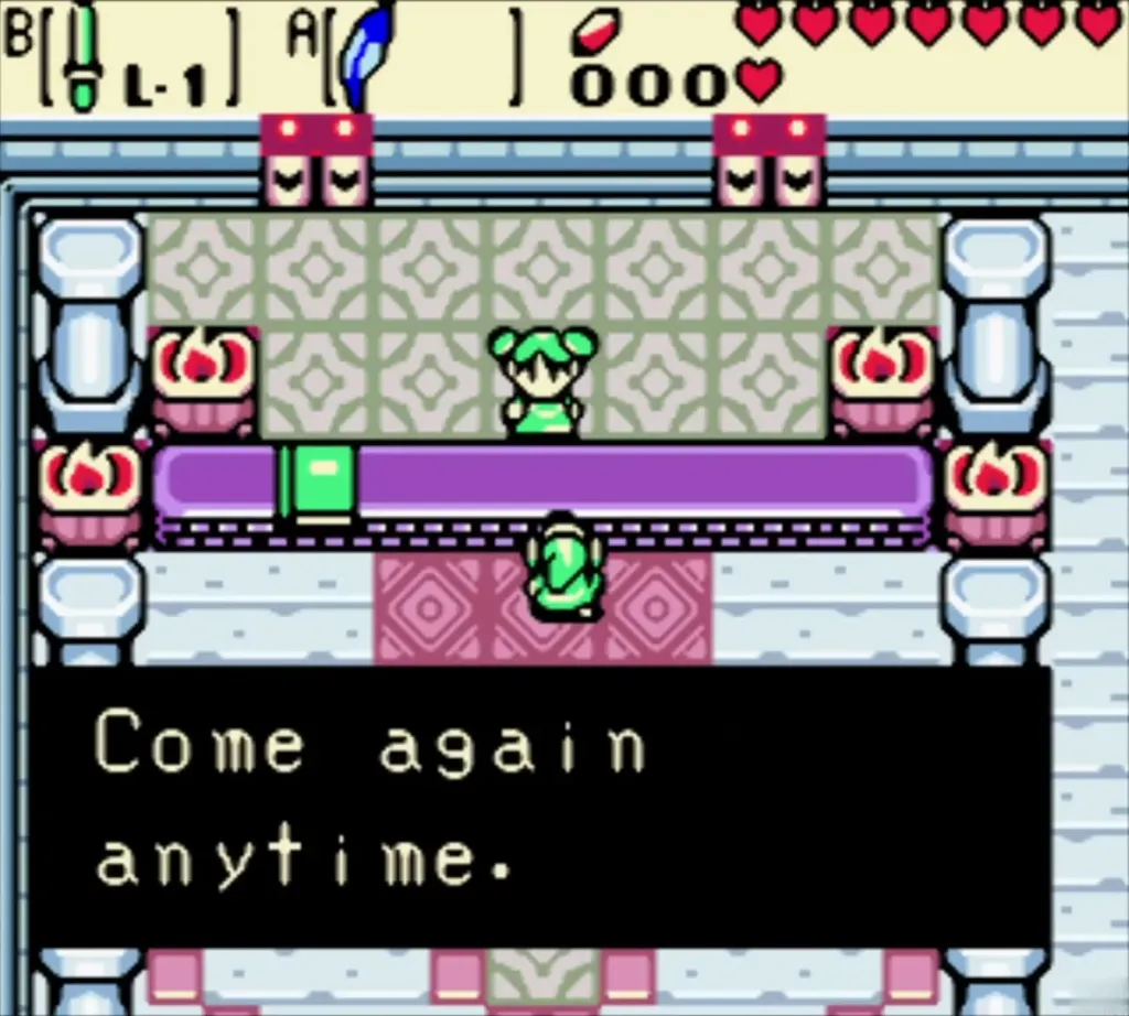 Farore inviting Link to come again anytime after the Ring Box reward Farore inviting Link to come again anytime after the Ring Box reward
