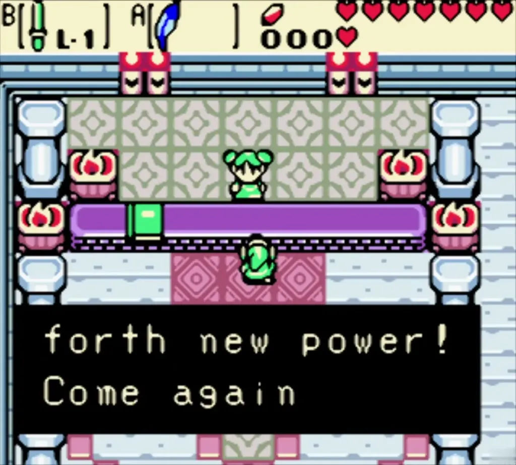 Farore telling Link to come again after granting new power Farore telling Link to come again after granting new power