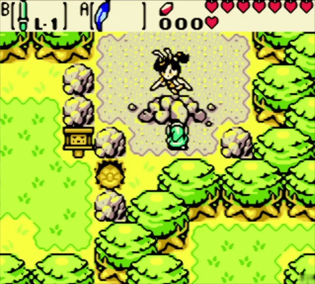 The Great Fairy hovering over the stone circle above Link The Great Fairy hovering over the stone circle above Link