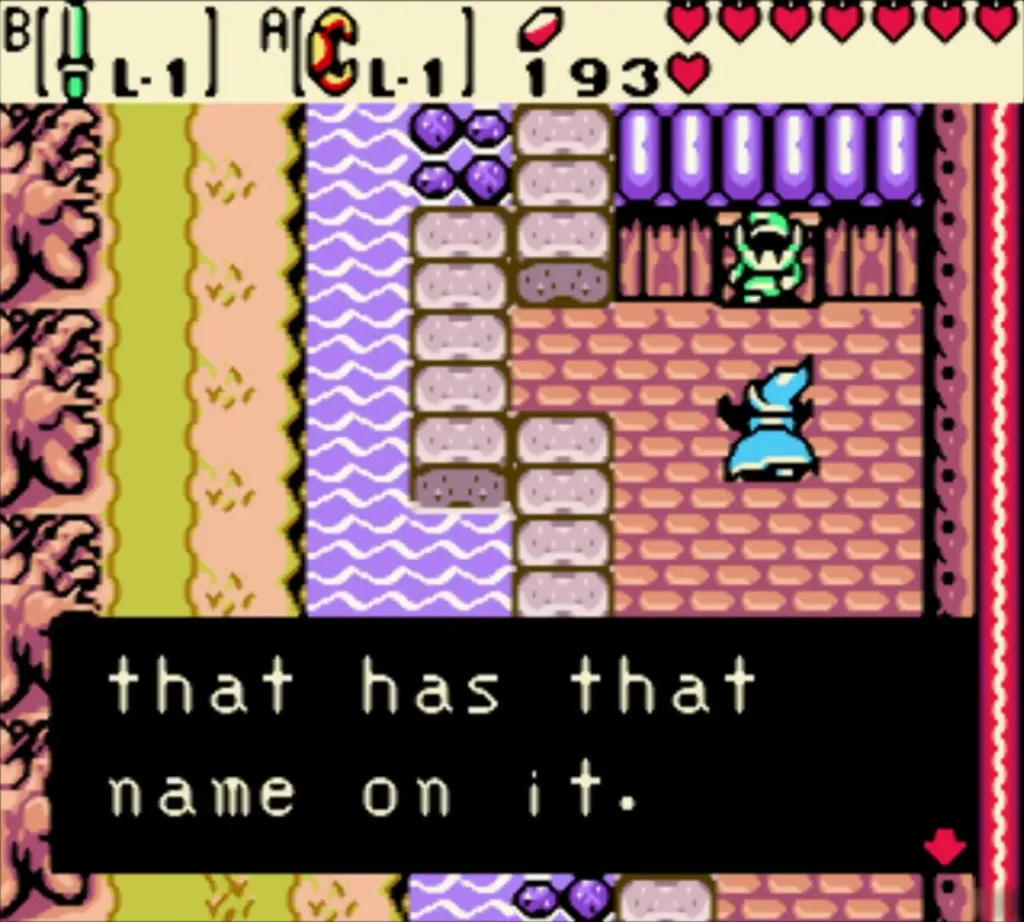 Ralph telling Link about a grave with that name on it Ralph telling Link about a grave with that name on it