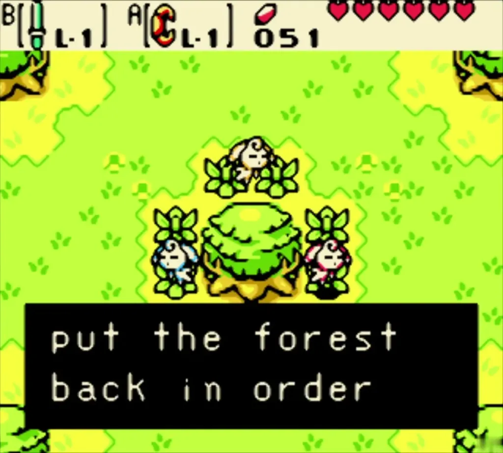 Blue and pink fairies promising to put the forest back in order Blue and pink fairies promising to put the forest back in order