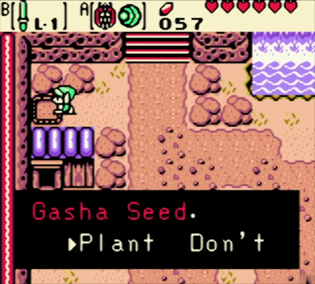 The prompt offering to plant a Gasha Seed in the soft soil The prompt offering to plant a Gasha Seed in the soft soil