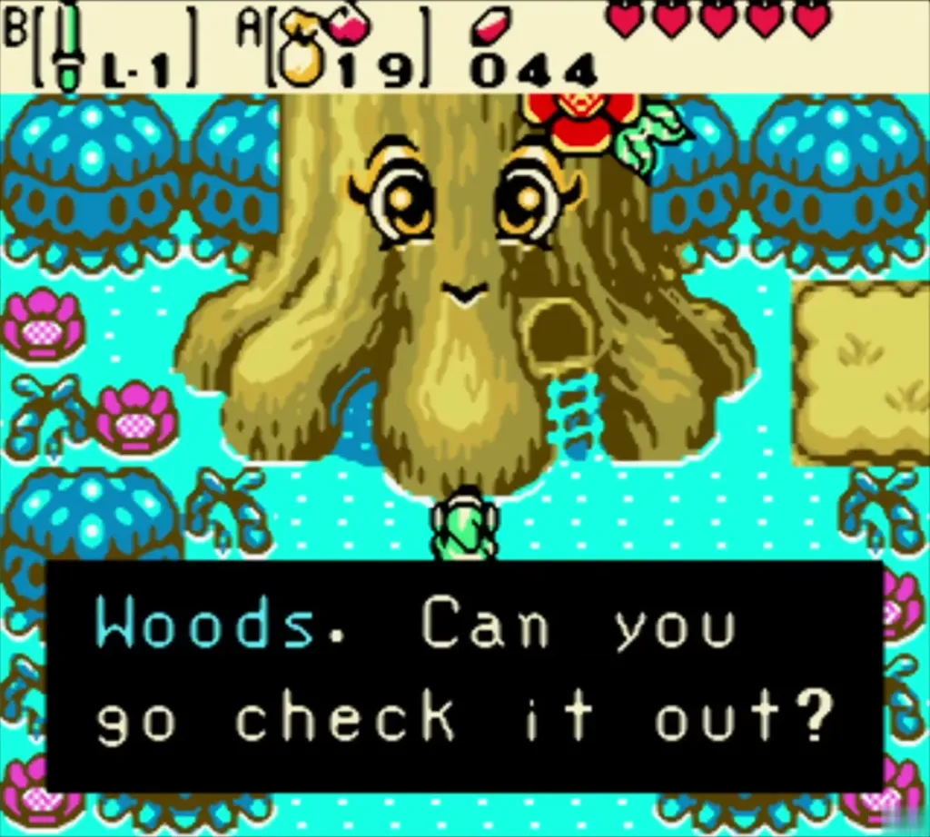 The Maku Tree asking Link to check the Western Woods The Maku Tree asking Link to check the Western Woods
