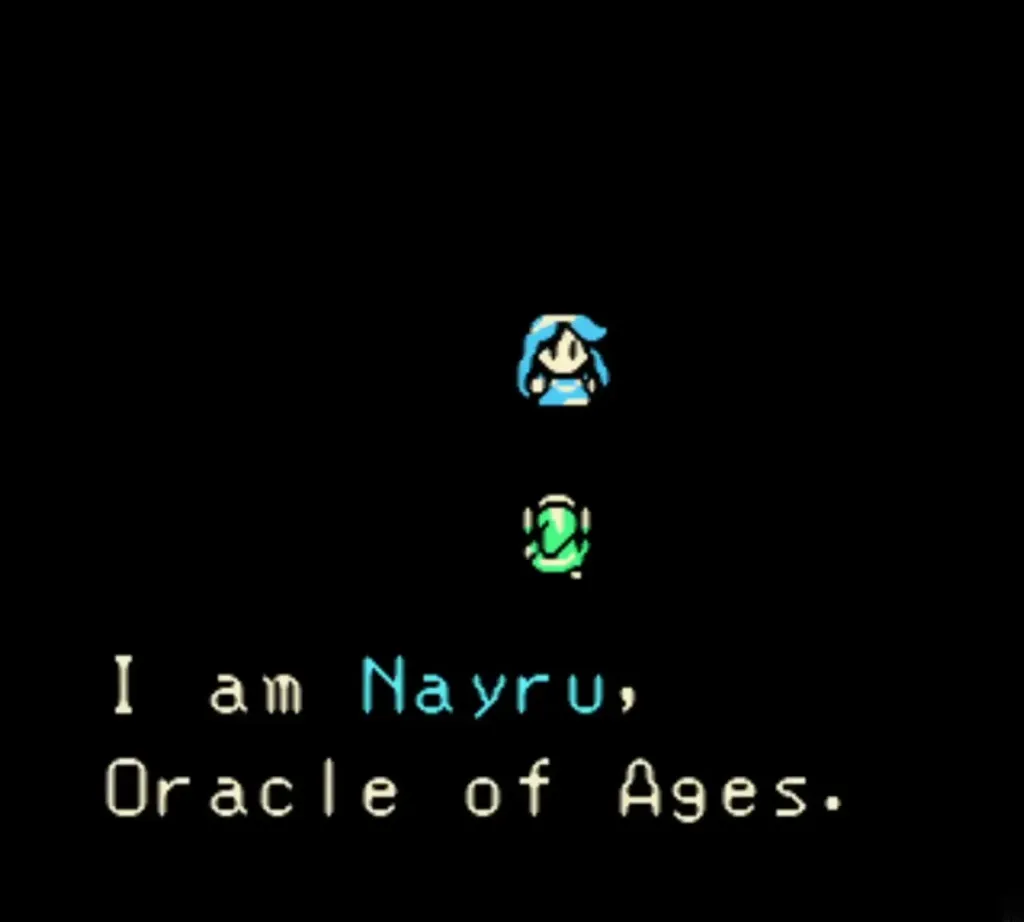 Nayru's voice introducing herself as the Oracle of Ages Nayru's voice introducing herself as the Oracle of Ages