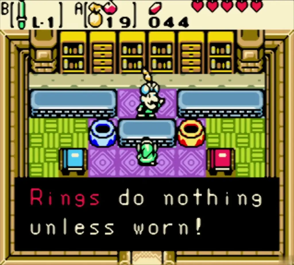Vasu reminding Link that rings do nothing unless worn Vasu reminding Link that rings do nothing unless worn