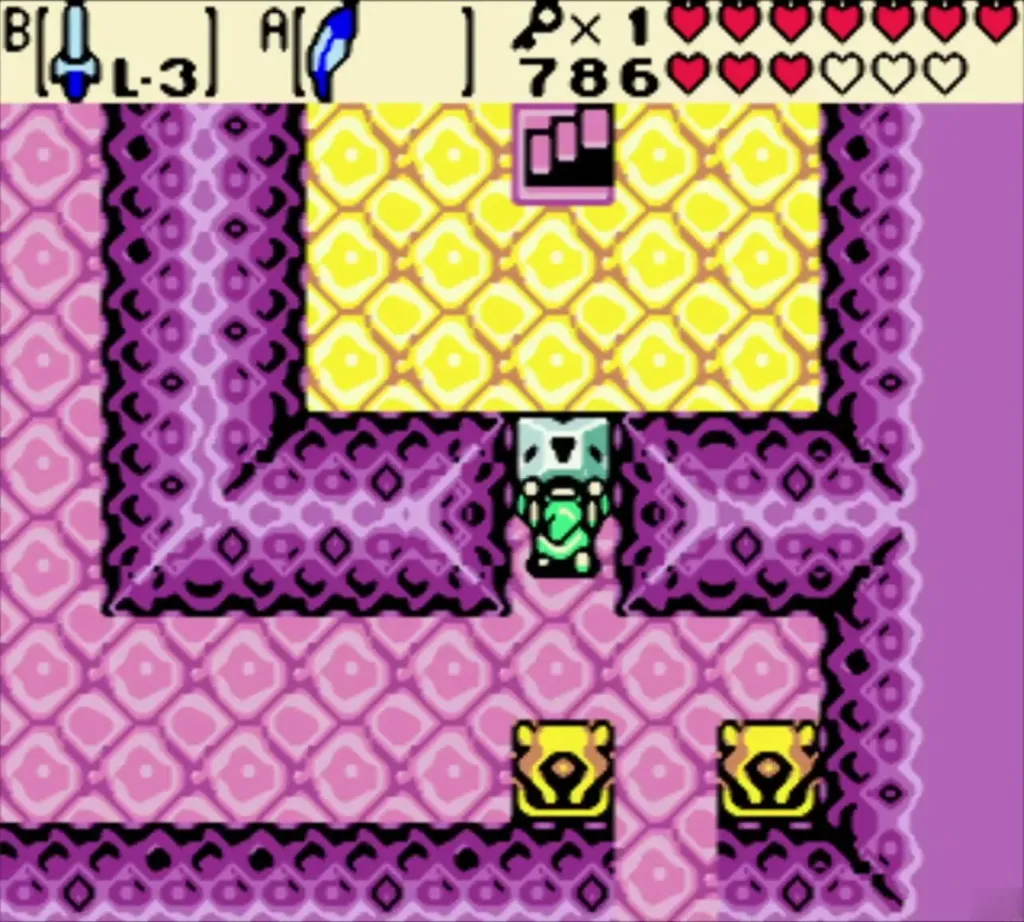 Link stepping through an opened locked door in Jabu-Jabu's Belly