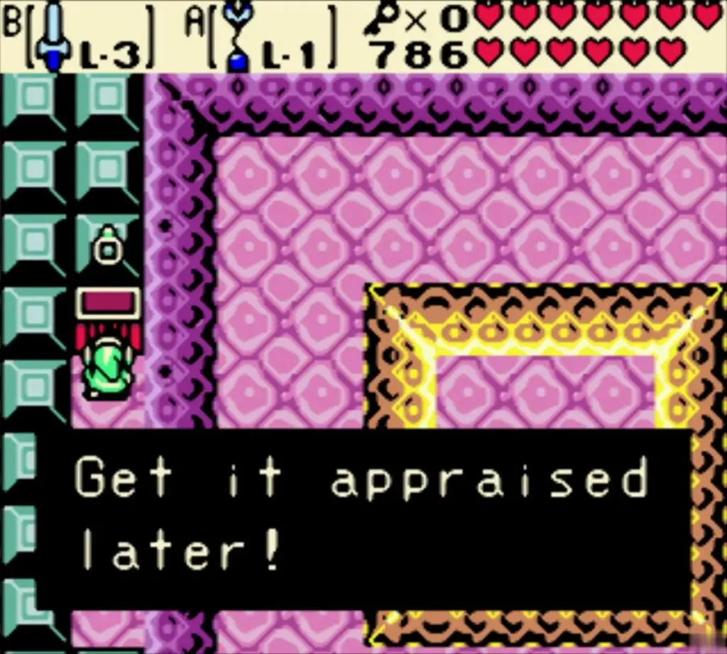 Get it appraised later message after taking the ring in Jabu-Jabu's Belly