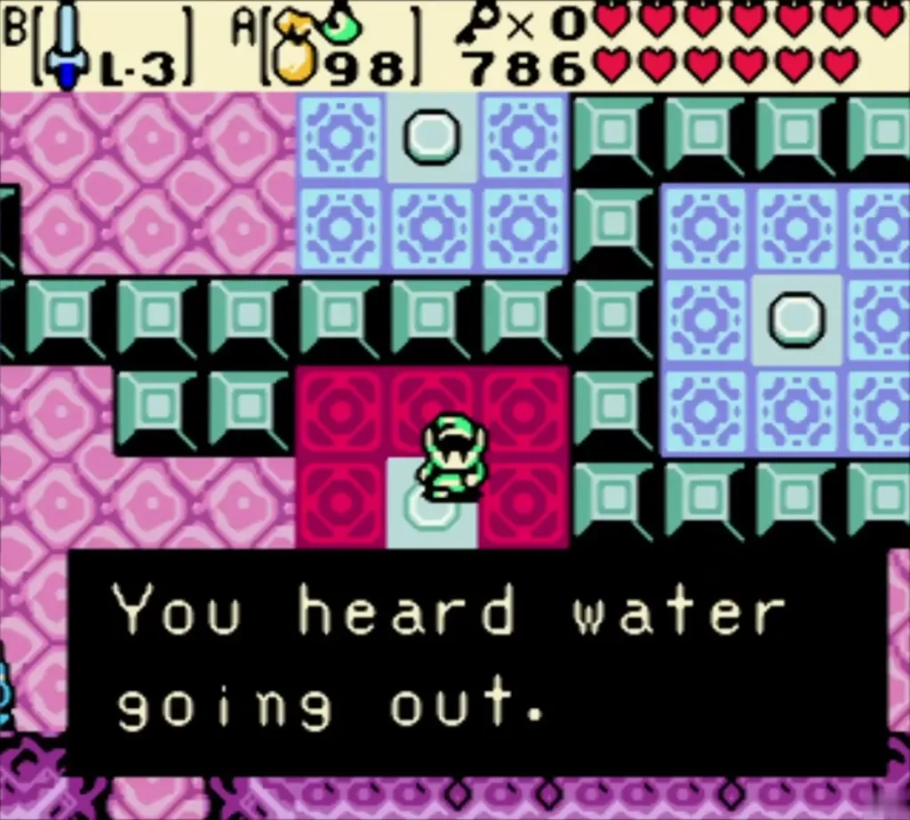 Link on the red block pad after the message says water is going out