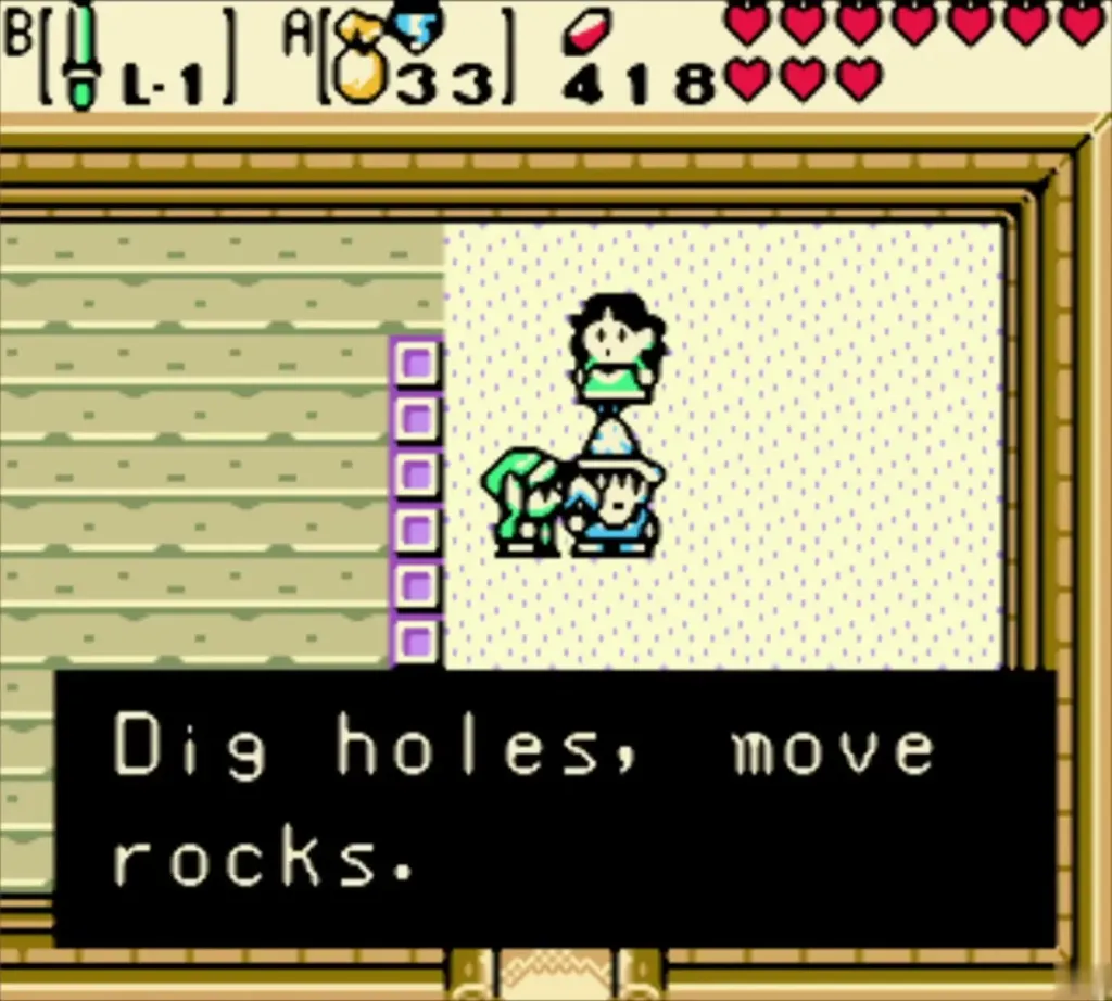 Bipin advising to dig holes and move rocks for Gasha spots Bipin advising to dig holes and move rocks for Gasha spots