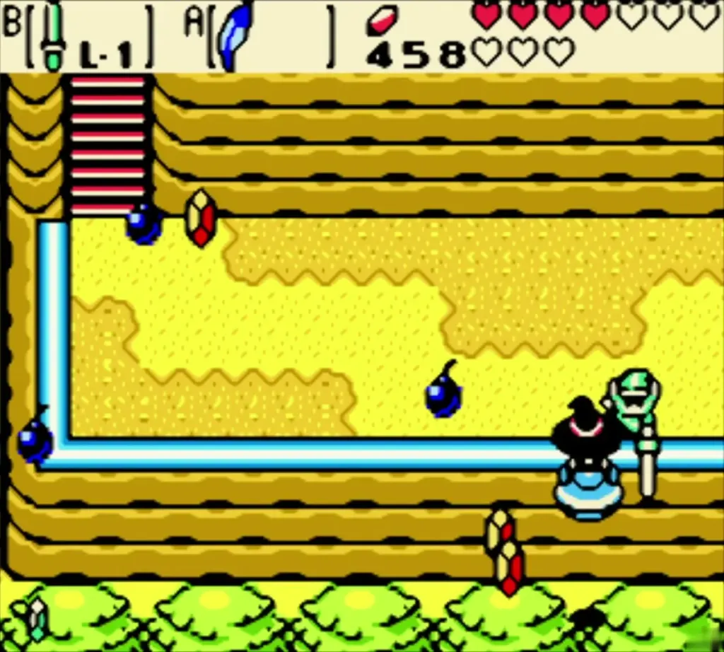 Link and Maple racing for the scattered rupees Link and Maple racing for the scattered rupees
