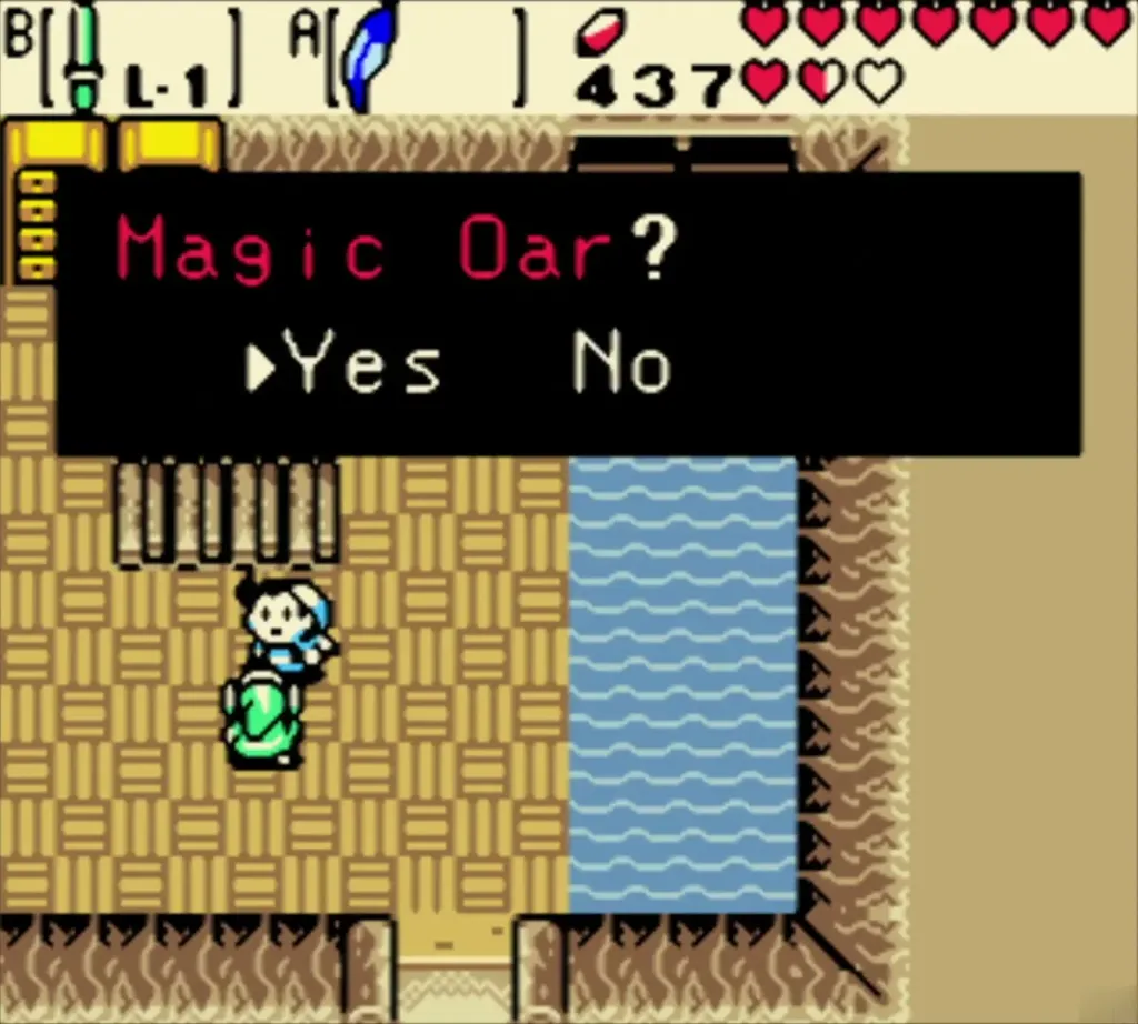 Prompt to give Rafton the Magic Oar, Yes or No Prompt to give Rafton the Magic Oar, Yes or No