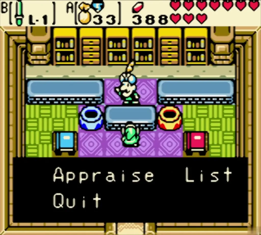 Vasu offering Appraise, List or Quit at the counter Vasu offering Appraise, List or Quit at the counter