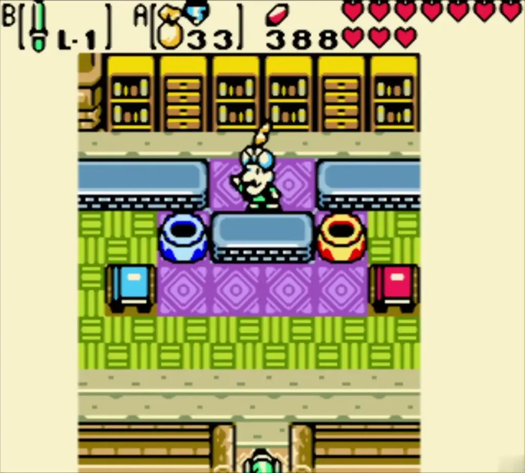 Link stepping into Vasu Jewelers with Vasu behind the counter Link stepping into Vasu Jewelers with Vasu behind the counter