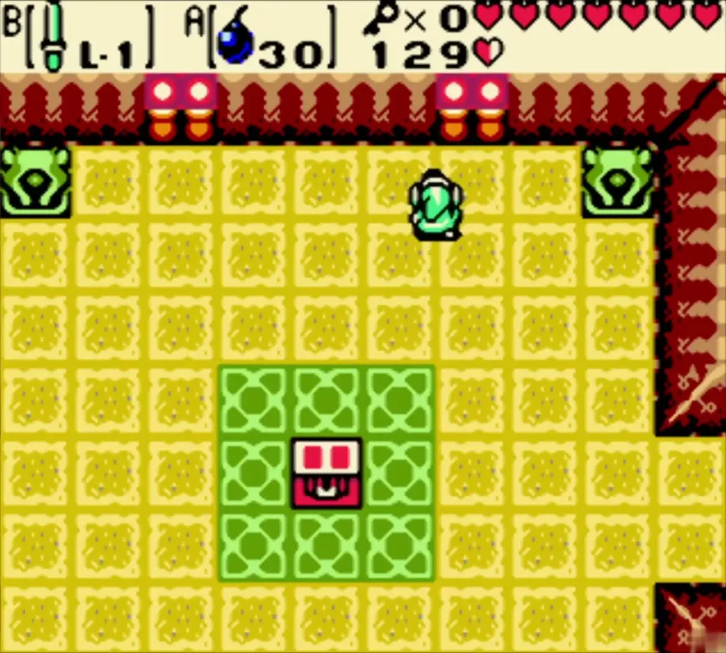 The chest that appeared on the green pad after the switch was pressed The chest that appeared on the green pad after the switch was pressed