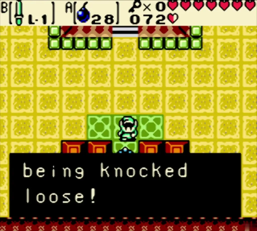 Message box saying something far away is being knocked loose, shown after the crystal breaks Message box saying something far away is being knocked loose, shown after the crystal breaks