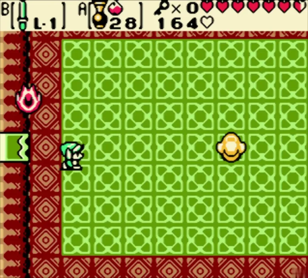 The Heart Container glowing on the green floor after Shadow Hag falls The Heart Container glowing on the green floor after Shadow Hag falls