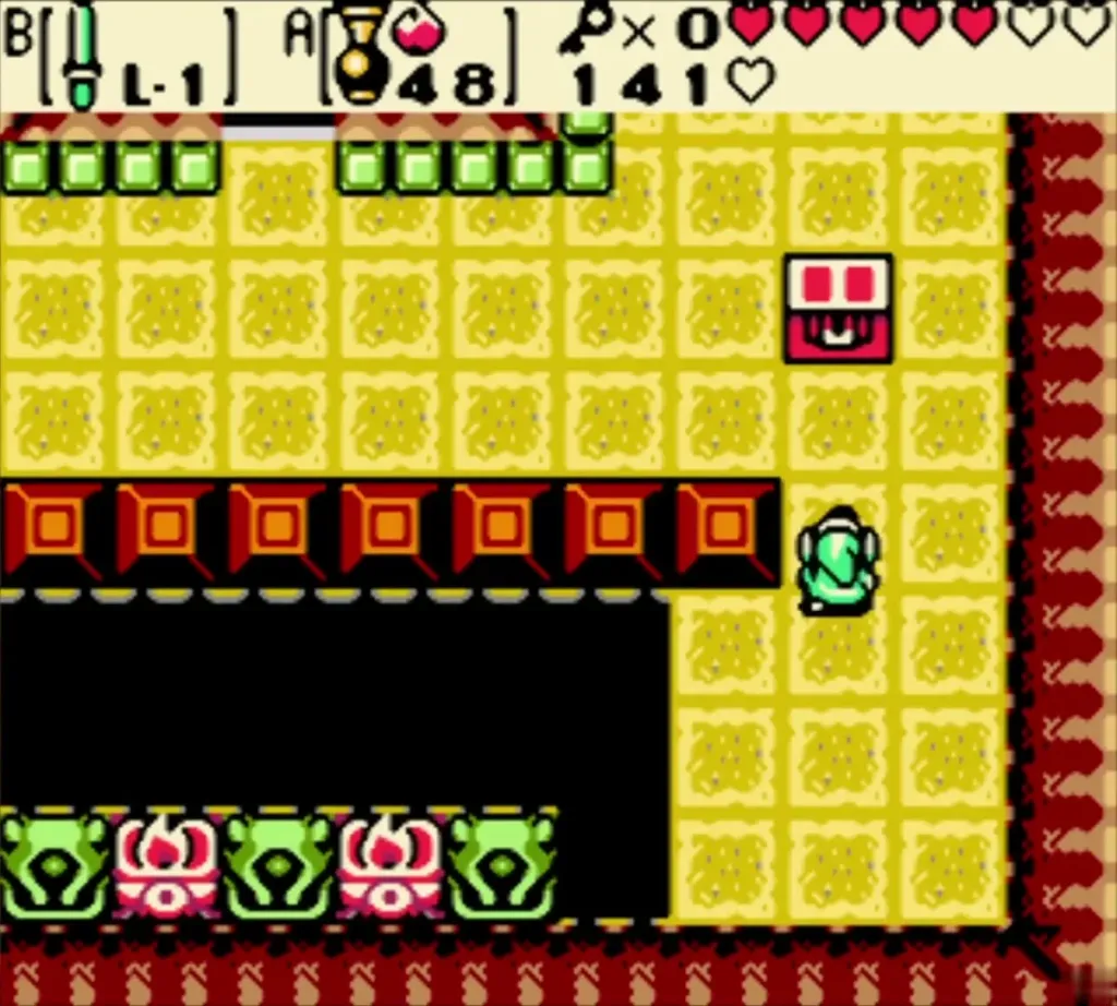Both torches burning and a new chest appearing in the room Both torches burning and a new chest appearing in the room