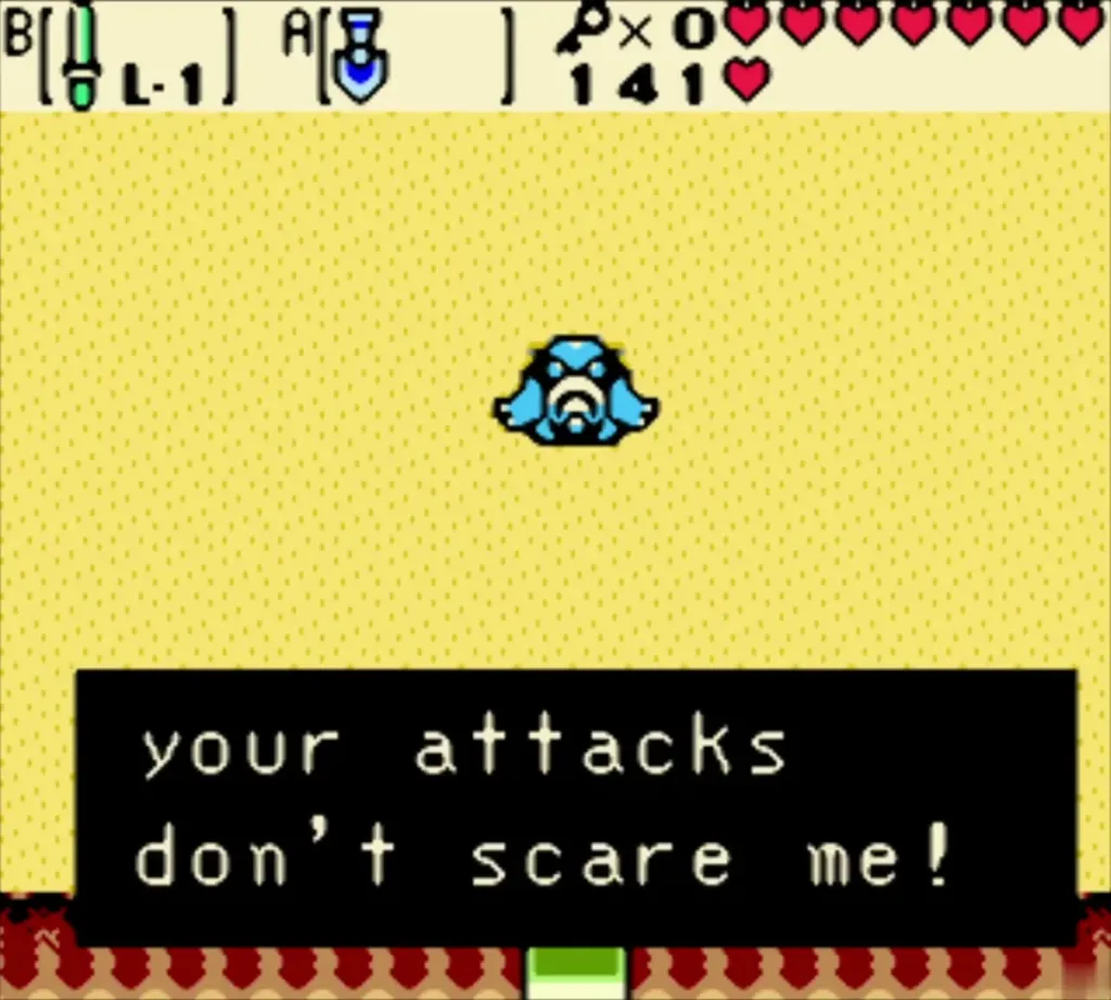 Subterror surfaced in the sand room with its message box fully shown Subterror surfaced in the sand room with its message box fully shown