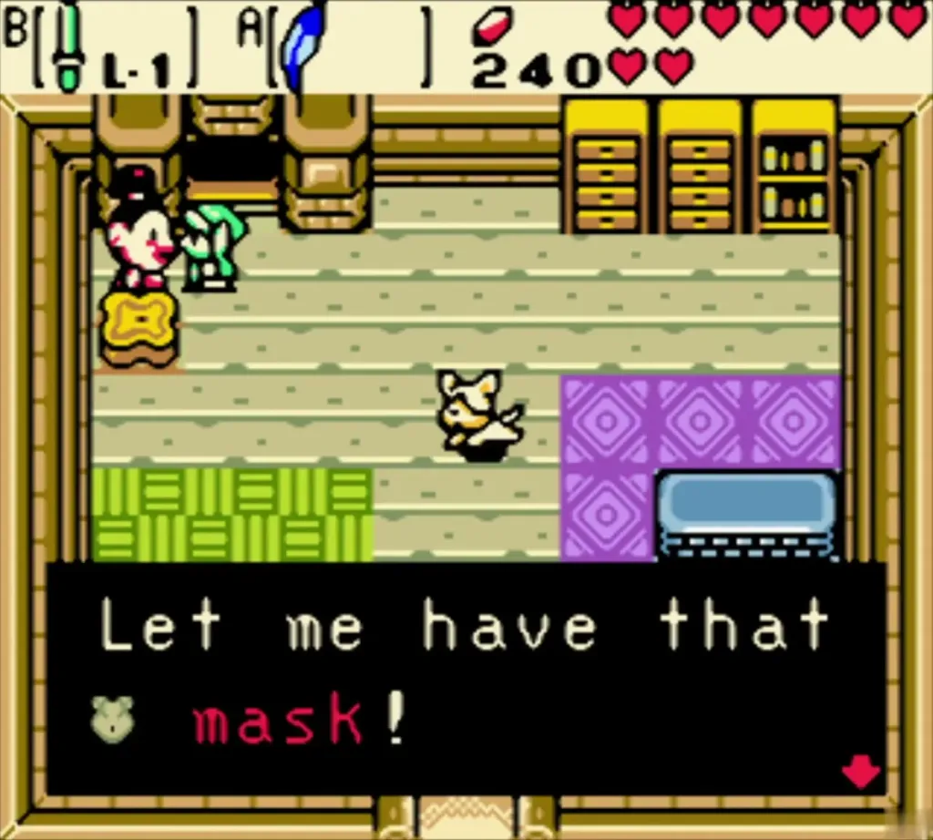 The breeder asking Link to let him have the mask