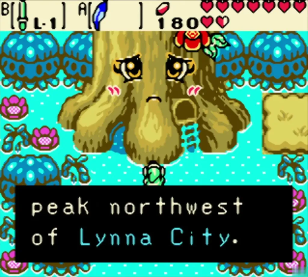 The Maku Tree saying an Essence echoes from the peak northwest of Lynna City