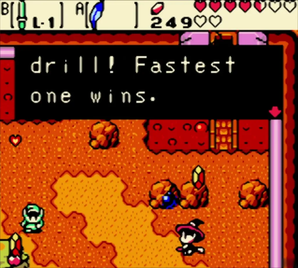 Maple saying fastest one wins while items lie nearby