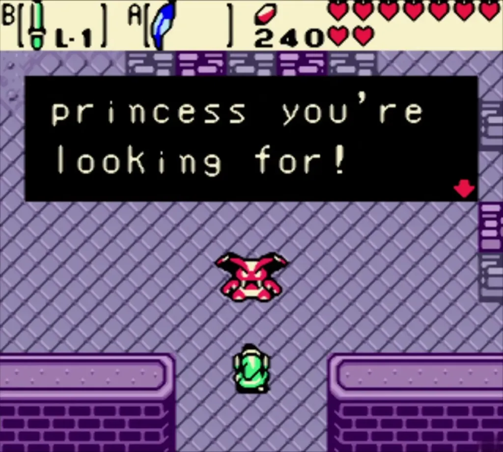 Vire taunting Link about the princess he is looking for