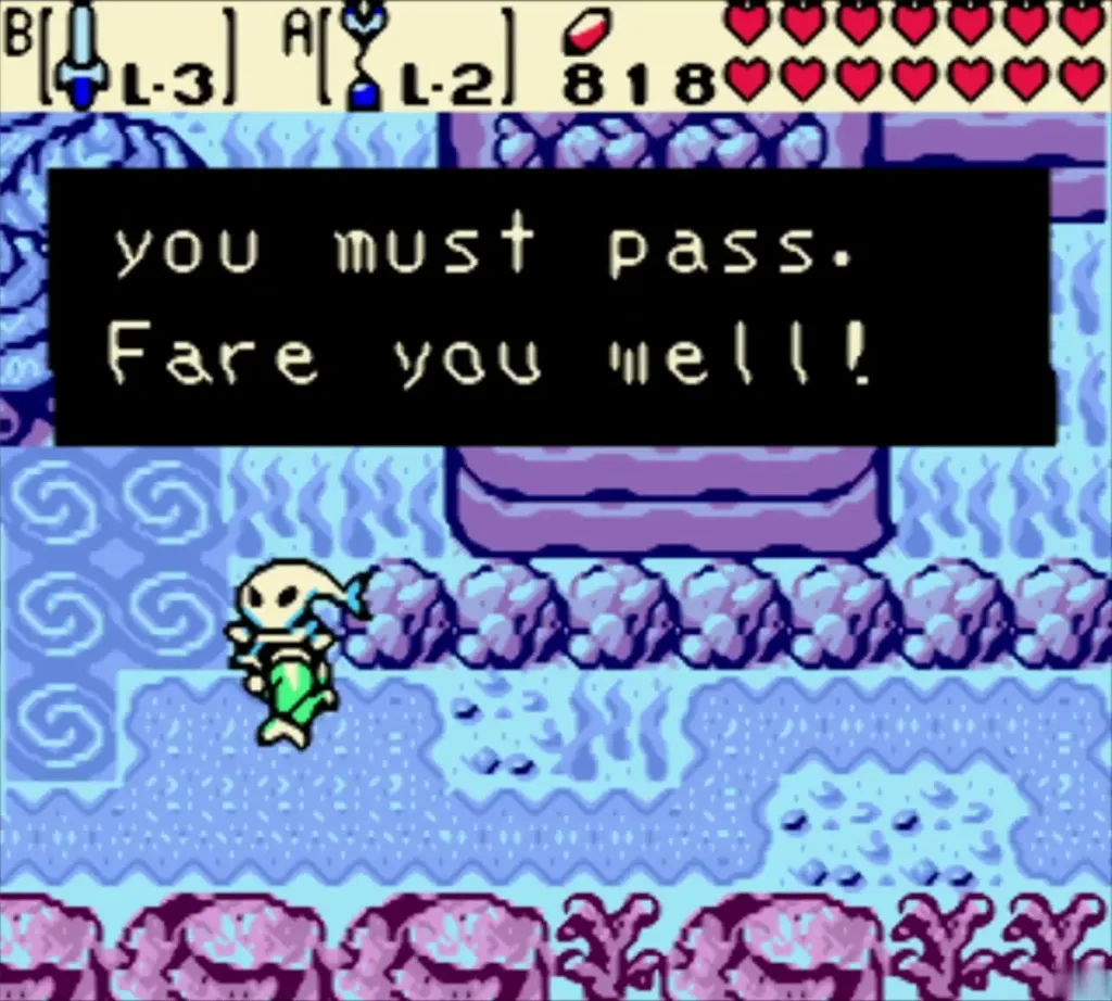 Zora guard ends his speech with Fare you well beside the seabed gate Zora guard ends his speech with Fare you well beside the seabed gate