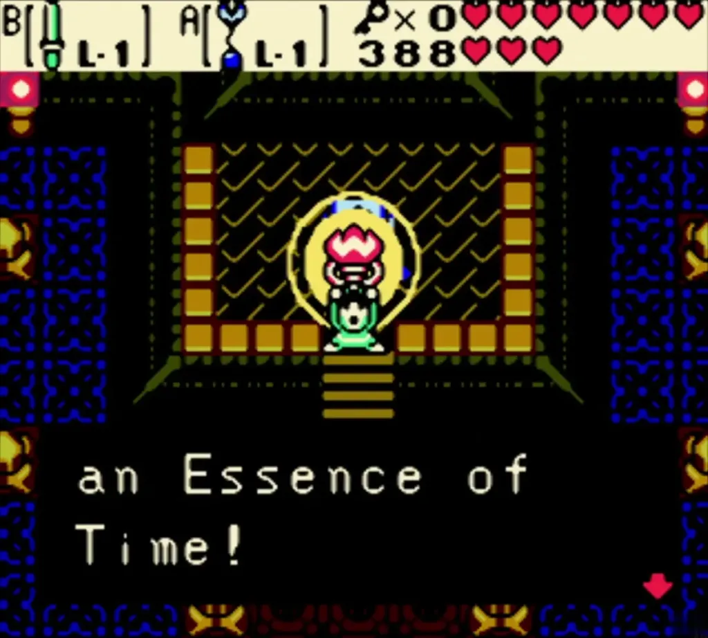 Link holding the Burning Flame, an Essence of Time Link holding the Burning Flame, an Essence of Time