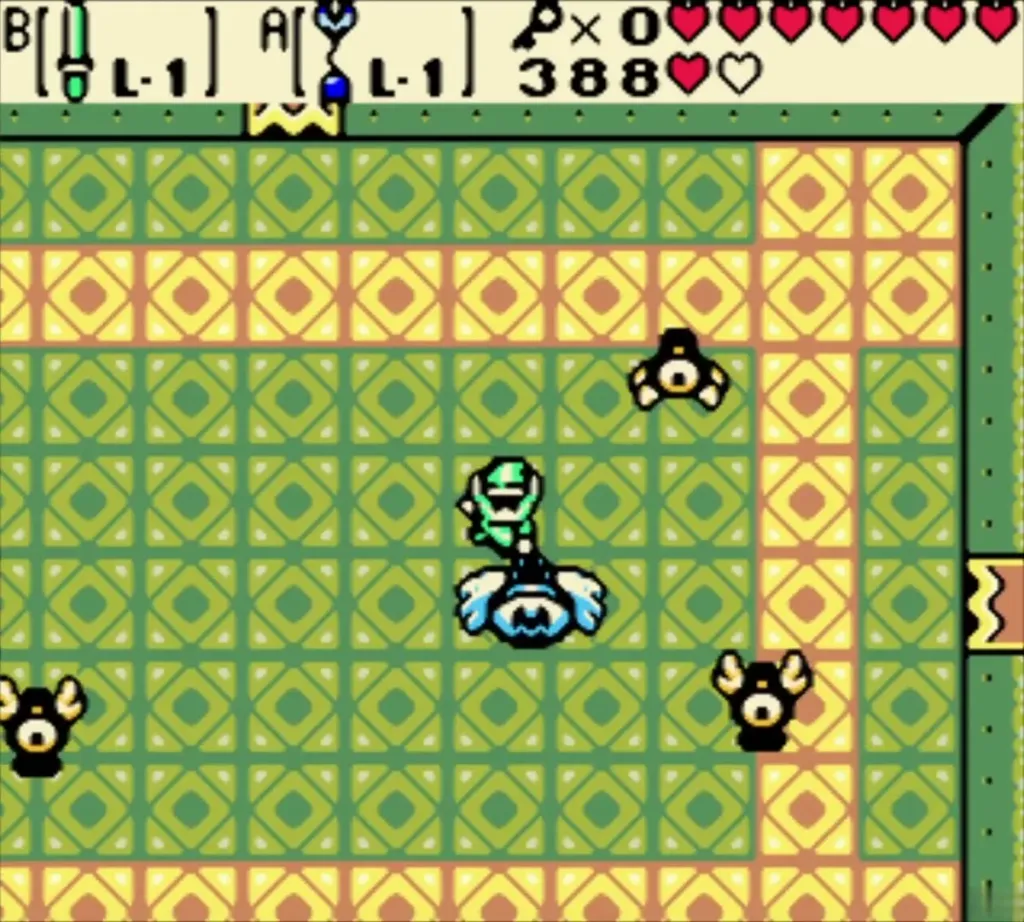 Link fighting Eyesoar at close range Link fighting Eyesoar at close range
