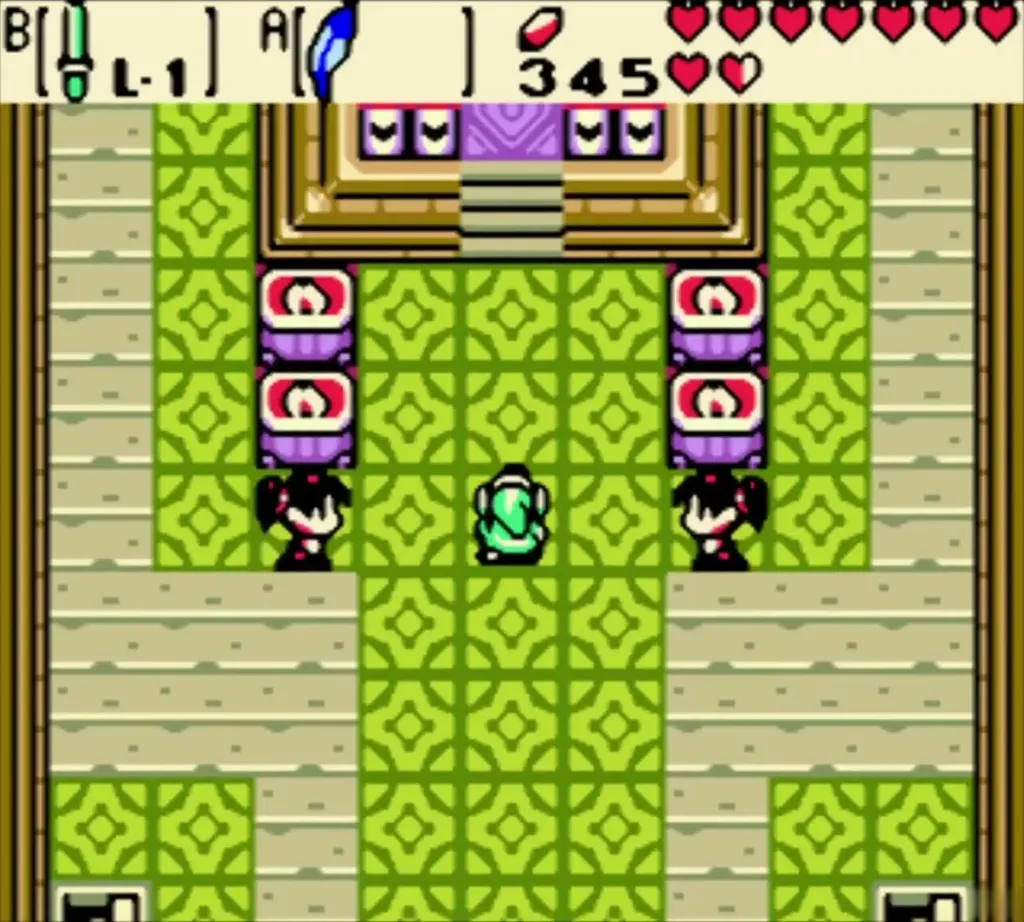 Link walking down the Middle House hall toward the dais Link walking down the Middle House hall toward the dais