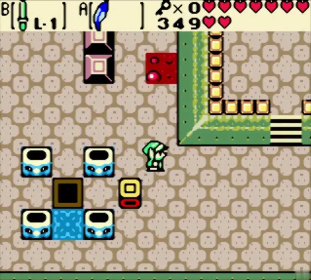 Link lining the block up beside the blue squares Link lining the block up beside the blue squares