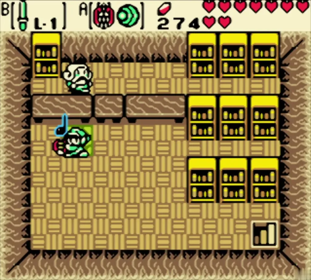 Link playing the Tune of Echoes on the Harp of Ages for Tokkey Link playing the Tune of Echoes on the Harp of Ages for Tokkey