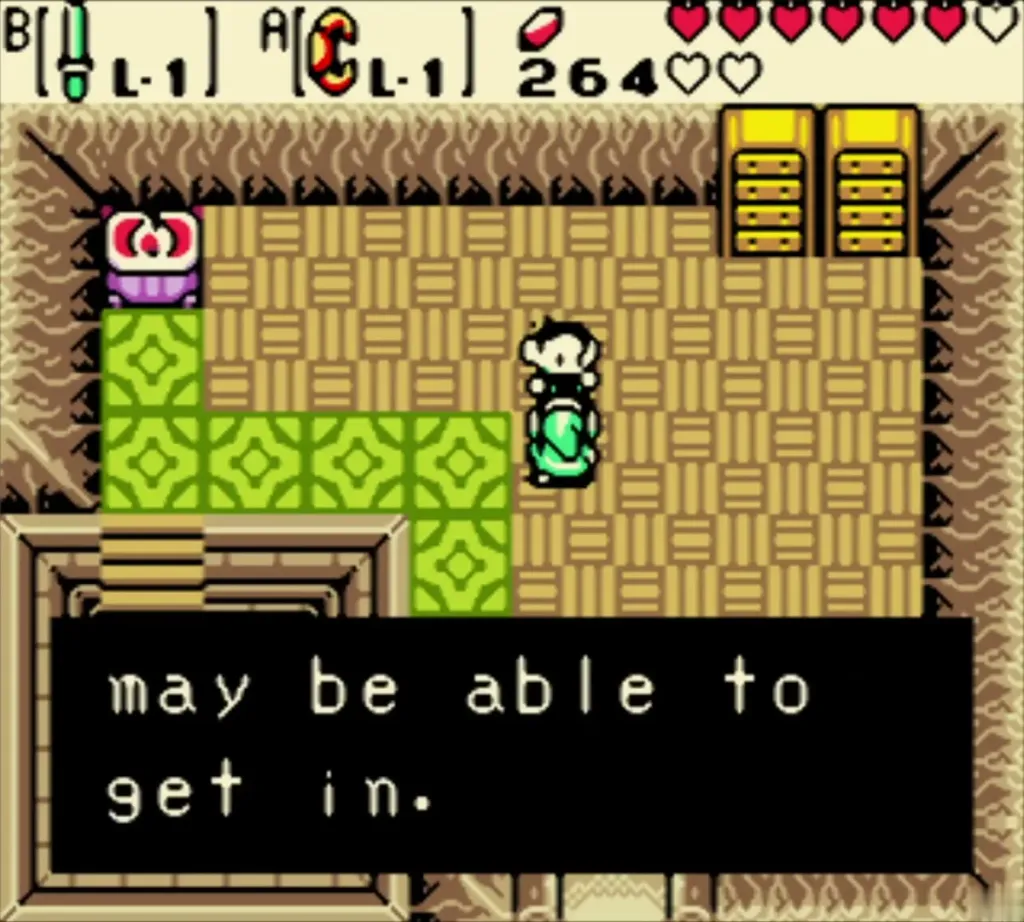 The villager says Link may be able to get in if the volcano calms down The villager says Link may be able to get in if the volcano calms down