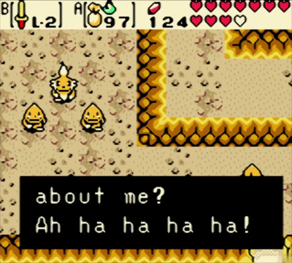 The Goron Elder laughing about whether Link was worried The Goron Elder laughing about whether Link was worried