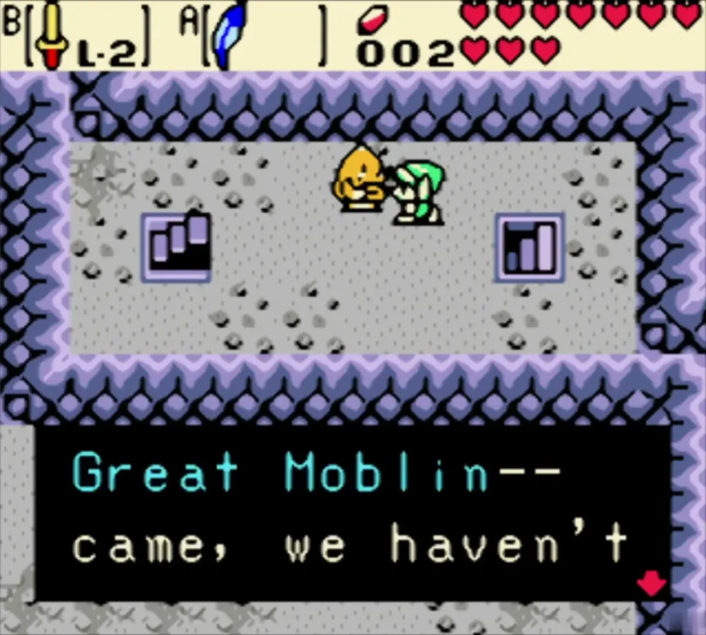 The Goron saying since the Great Moblin came they haven't been able to The Goron saying since the Great Moblin came they haven't been able to