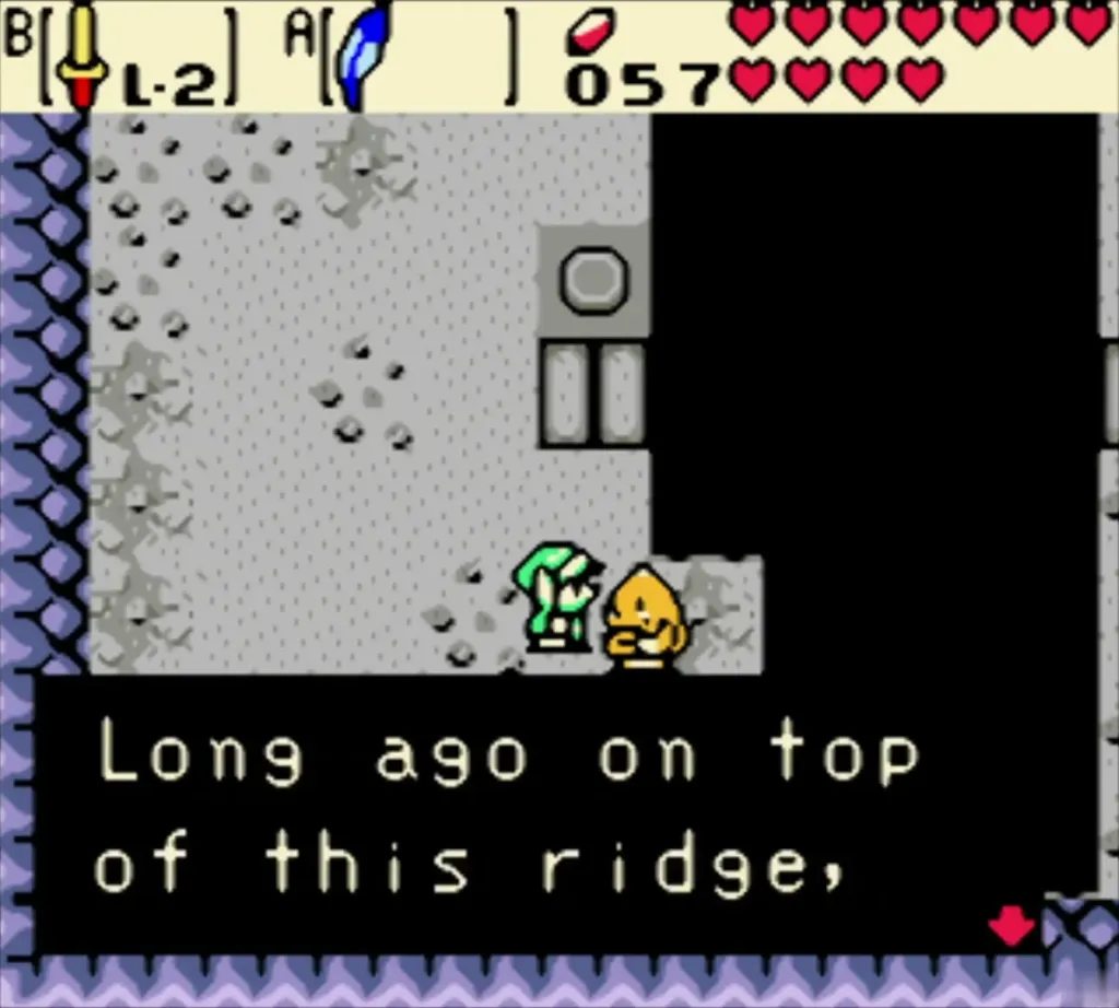 The Goron beside the pit telling the story of the ridge The Goron beside the pit telling the story of the ridge