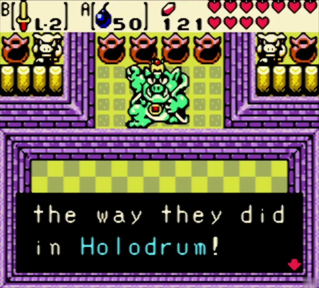 The Great Moblin boasting about what happened in Holodrum The Great Moblin boasting about what happened in Holodrum