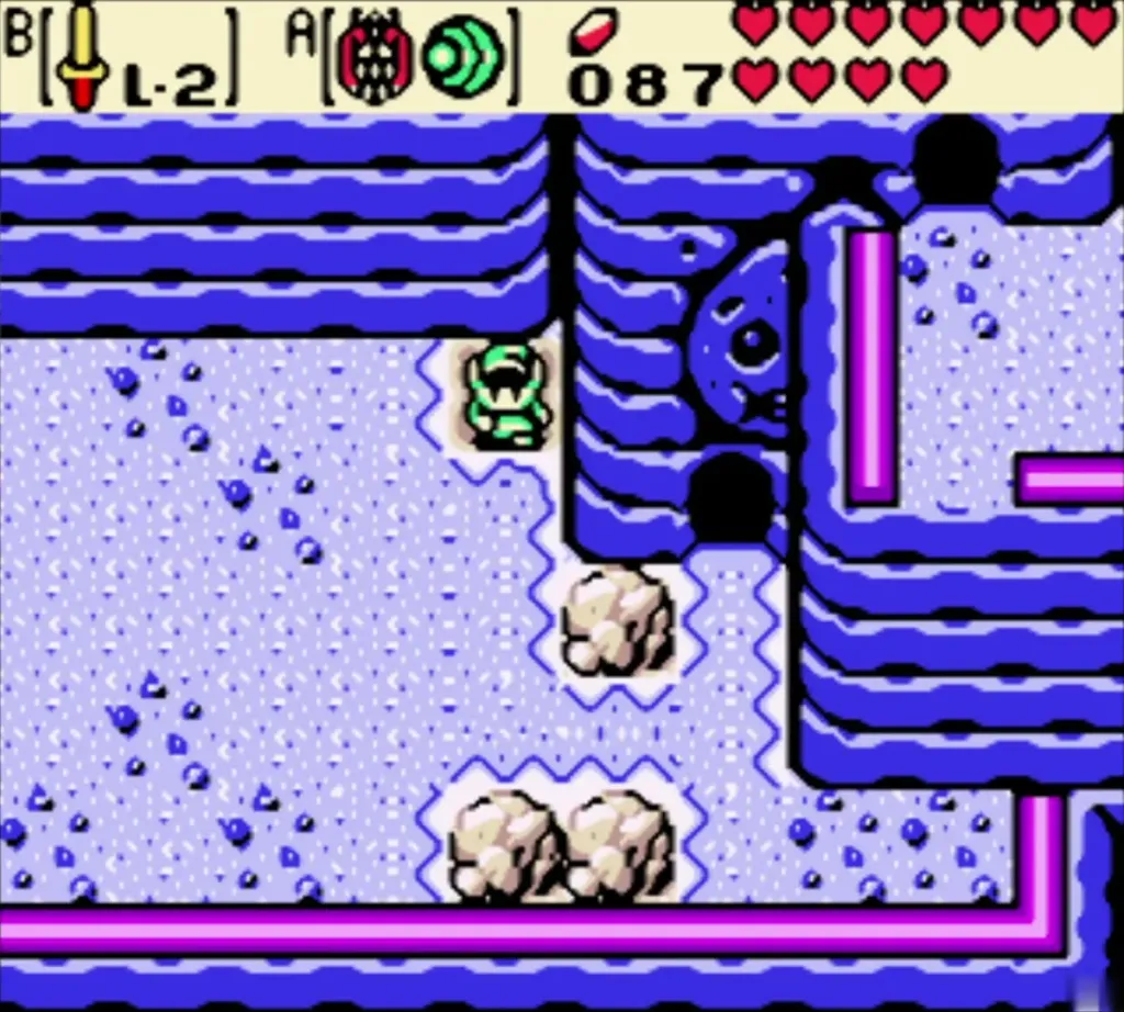 Link standing on the white portal tile after playing the Tune of Echoes Link standing on the white portal tile after playing the Tune of Echoes
