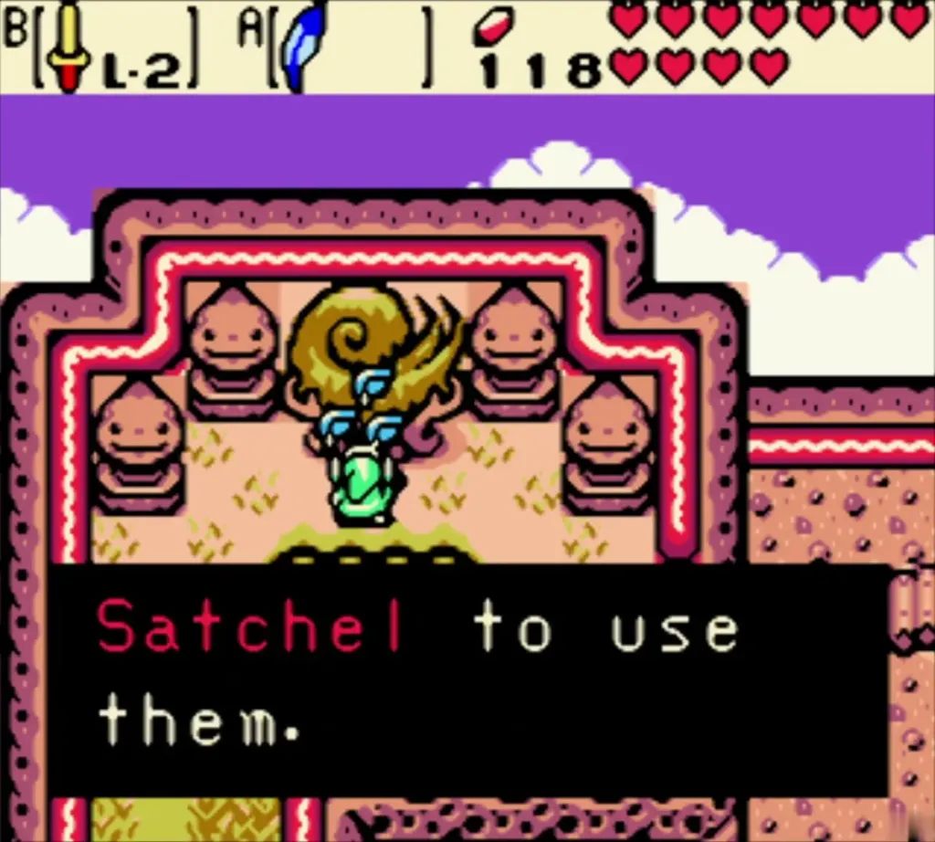 The Pegasus Seeds message telling Link to use the Seed Satchel The Pegasus Seeds message telling Link to use the Seed Satchel