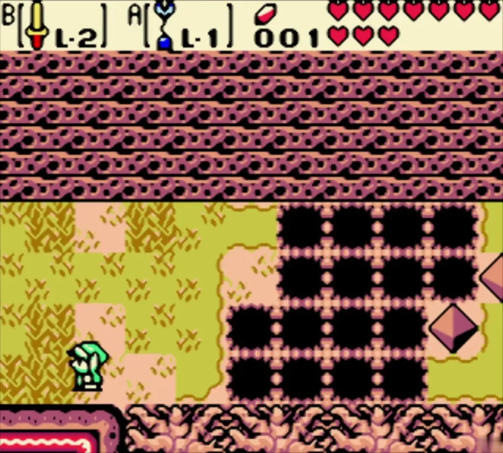 Link on the far side of the pit field after swapping across Link on the far side of the pit field after swapping across