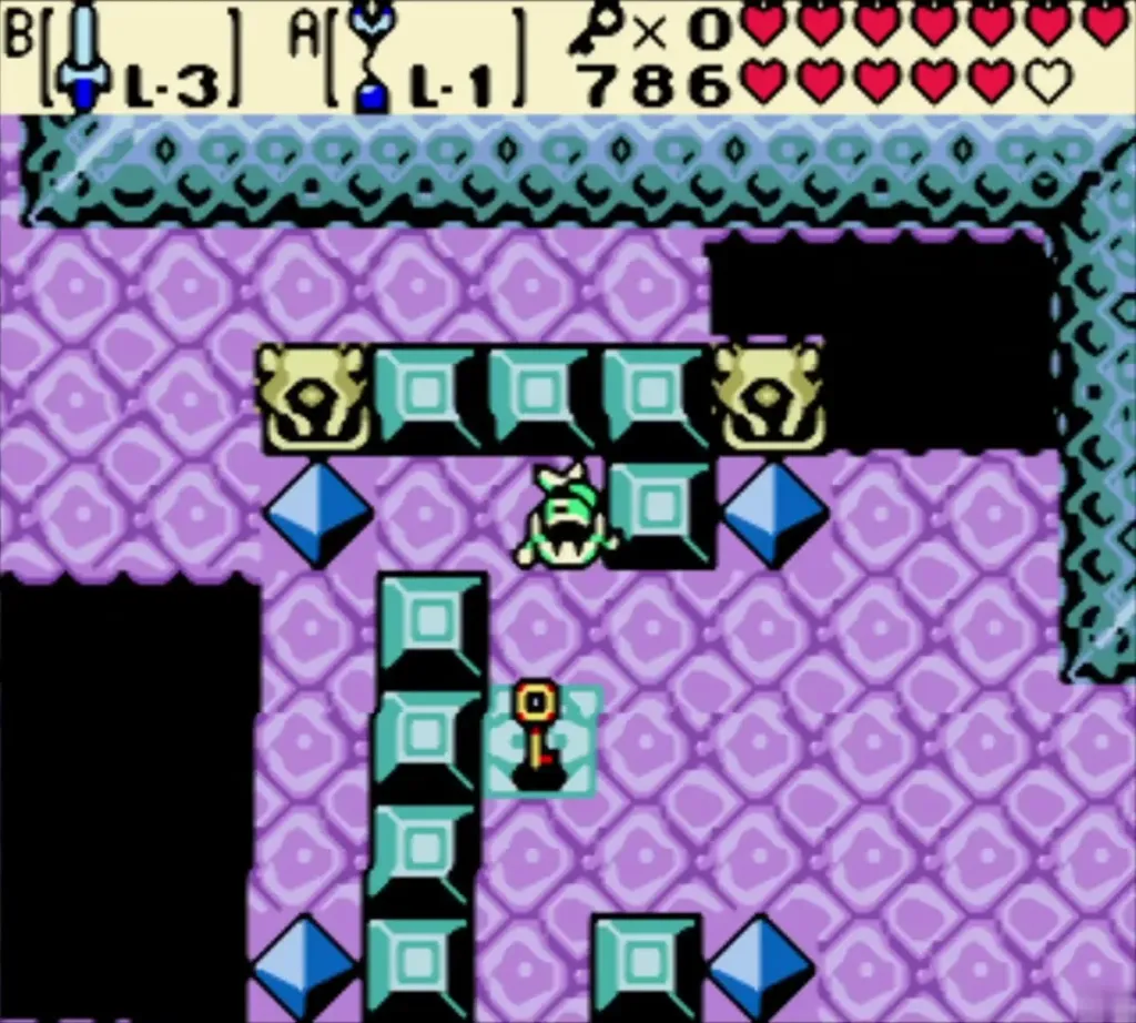 Small key lying on the purple floor of Jabu-Jabu's Belly among statues and diamonds Small key lying on the purple floor of Jabu-Jabu's Belly among statues and diamonds